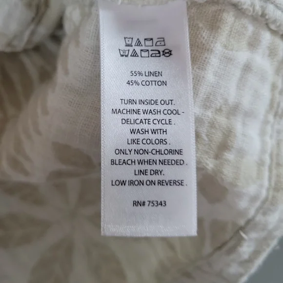 Tahari Linen Blend Tropical Print Blazer Size M - Picture 5 of 5